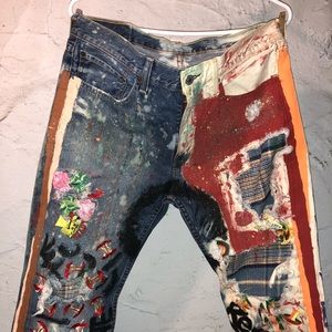 Light Wash Men’s 511 Levi’s 34x34 hand made custom